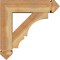 Ekena Millwork Balboa Arts and Crafts Rough Sawn Bracket w/ Offset Brace, Western Red Cedar, 6"W x 20"D x 20"H BKT0604X20X20BOA03RWR - alternate 2